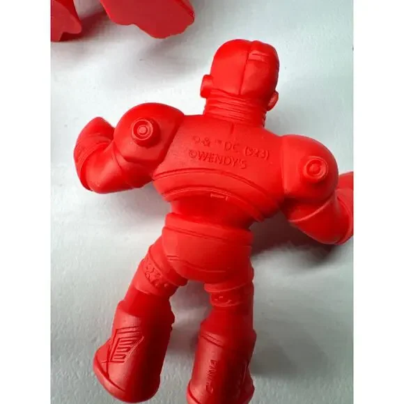 5 Wendy's Kids Meal Toys DC Super Heroes Mini Figures Red - Picture 7 of 8